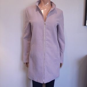 ⏬ SUZY SHIER Mid Length Fleece Coat Lavender Purple Fall Winter Zippered
